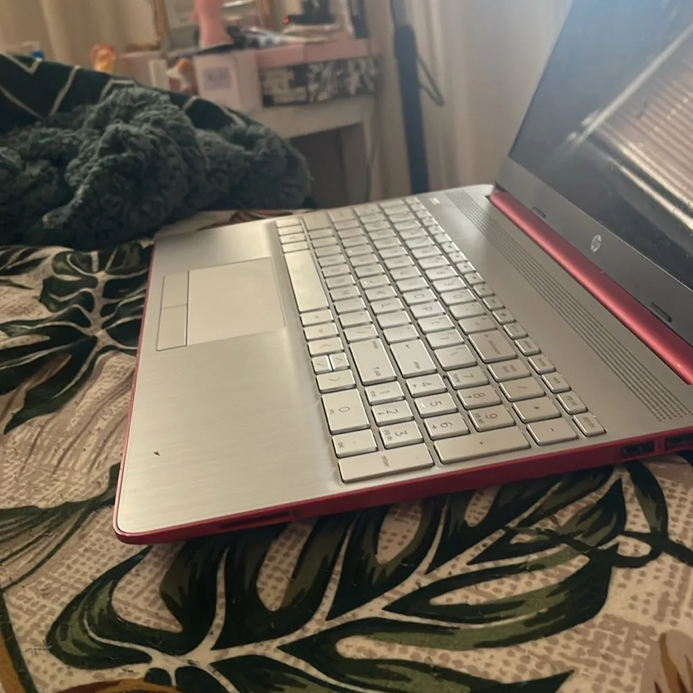 Red HP laptop 15.2 inch